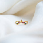 Tourmaline Ring Enhancer, handcrafted ring in 24K gold vermeil