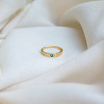 Impression Emerald Ring, handcrafted ring in 24K gold vermeil