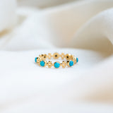 Aura Turquoise Ring, handcrafted ring in 24K gold vermeil
