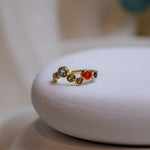Ethereal Wave Chakra Ring, handcrafted ring in 24K gold vermeil