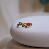 Ethereal Wave Chakra Ring, handcrafted ring in 24K gold vermeil