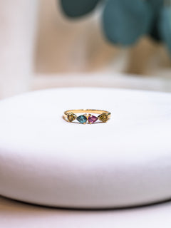 Harmony Cluster Ring, handcrafted ring in 24K gold vermeil