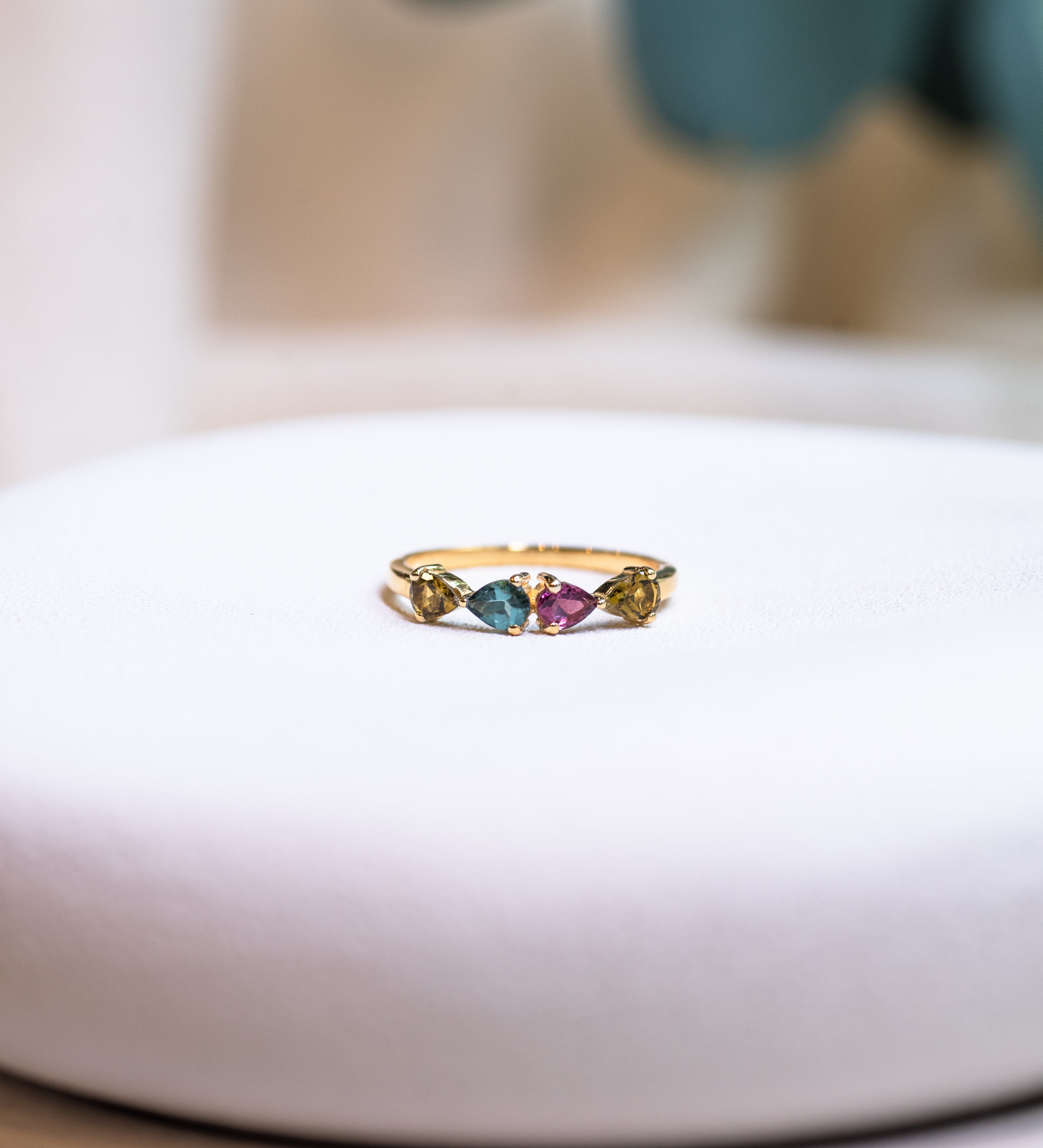 Harmony Cluster Ring, handcrafted ring in 24K gold vermeil