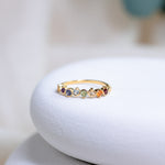 Chakra Stacking Ring, handcrafted ring in 24K gold vermeil