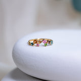 Tourmaline Cluster Ring, handcrafted ring in 24K gold vermeil