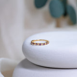 Shelly Rhodolite Garnet Ring, handcrafted ring in 24K gold vermeil