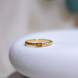 Glow Baguette Ring, handcrafted ring in 24K gold vermeil