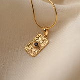 Evil Eye Smoky Quartz Pendant, handcrafted pendant in 24K gold vermeil
