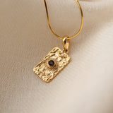 Evil Eye Smoky Quartz Pendant