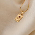 Elysium Rhodolite Garnet Pendant, handcrafted pendant in 24K gold vermeil