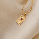 Elysium Rhodolite Garnet Pendant, handcrafted pendant in 24K gold vermeil