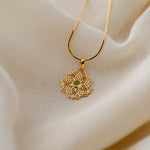 Kali Peridot Pendant, handcrafted pendant in 24K gold vermeil