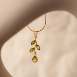 Leaf Peridot Earrings