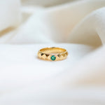 Verdant Crown Stacking Ring, handcrafted ring in 24K gold vermeil