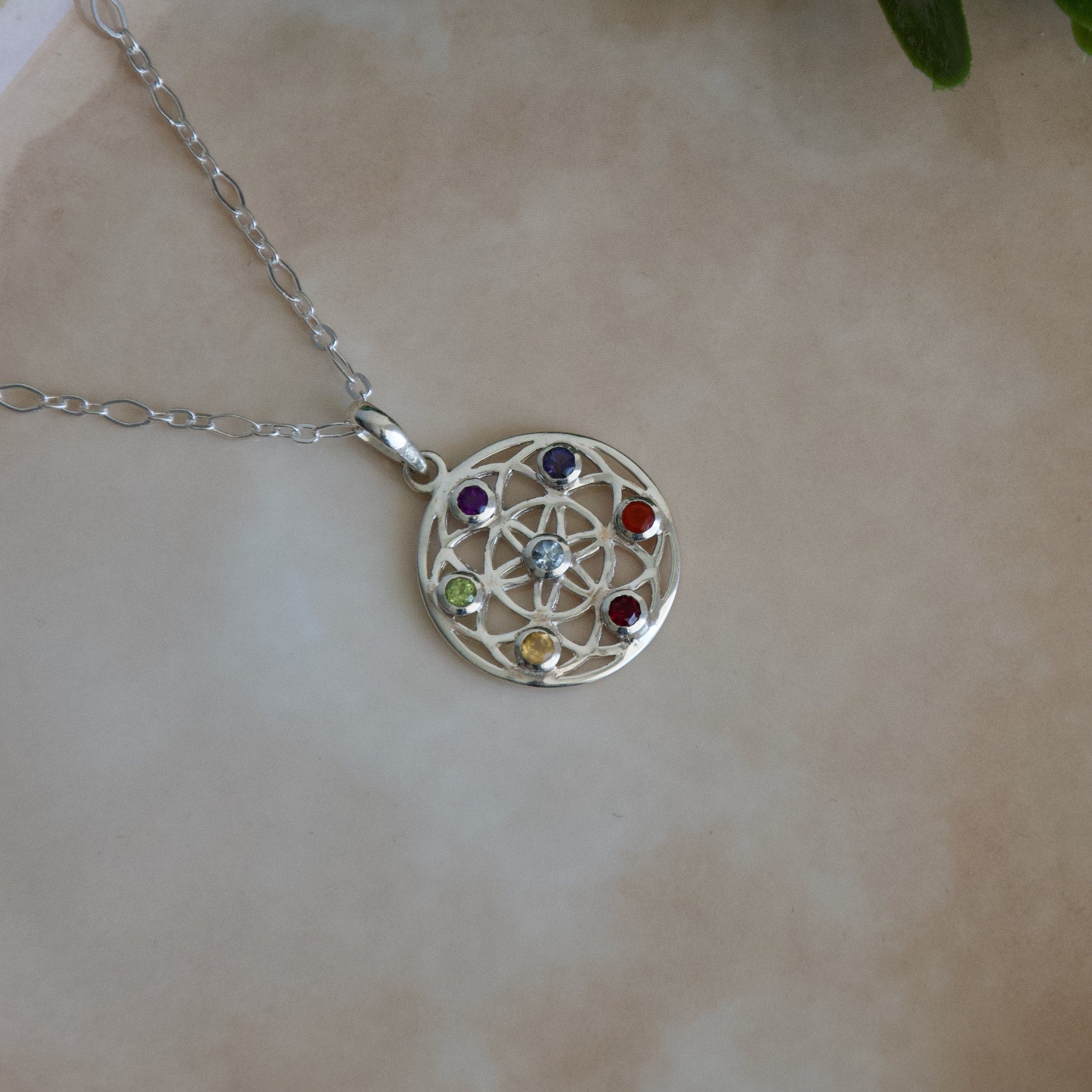 Flower Of Life Chakra Pendant