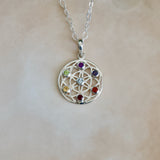 Flower Of Life Chakra Pendant in 925 sterling silver