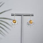 Citrine Sun Ray Earrings