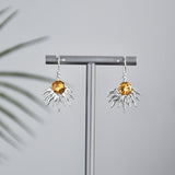 Citrine Sun Ray Earrings