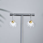 Citrine Sun Ray Earrings