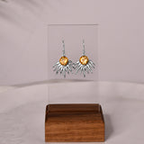 Citrine Sun Ray Earrings