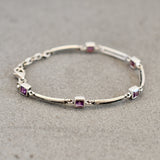 Square Amethyst Bracelet