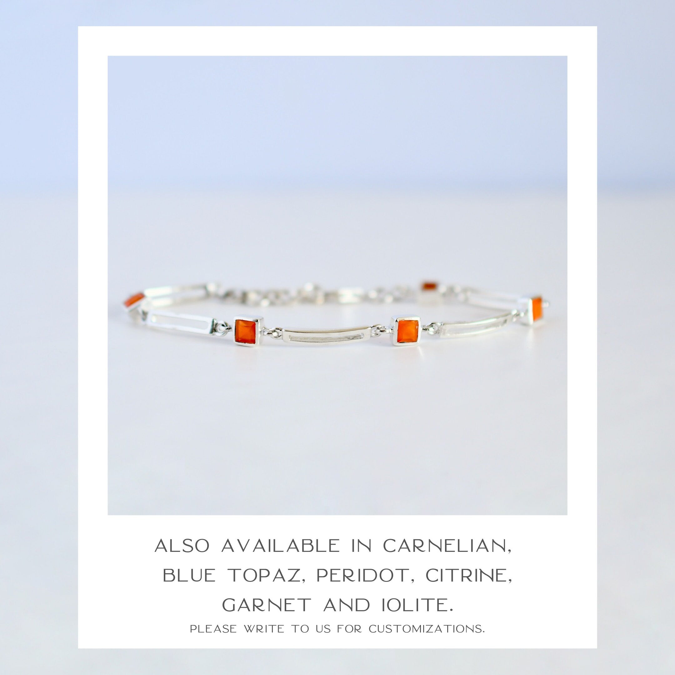 Square Amethyst Bracelet