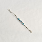 Blue Topaz Tennis Cuff Bracelet