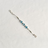 Blue Topaz Tennis Cuff Bracelet