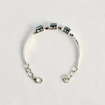Blue Topaz Tennis Cuff Bracelet