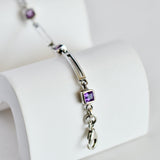 Square Amethyst Bracelet