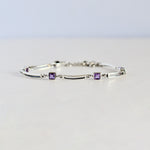 Square Amethyst Bracelet