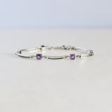 Square Amethyst Bracelet