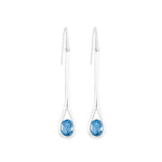 Swiss Blue Topaz Drop Earrings