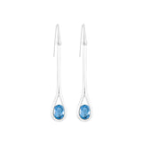 Swiss Blue Topaz Drop Earrings