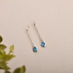 Swiss Blue Topaz Drop Earrings