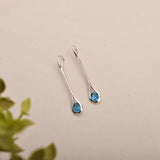 Swiss Blue Topaz Drop Earrings