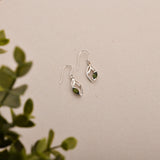 Green Tourmaline Leaf Earrings