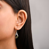 Green Tourmaline Leaf Earrings