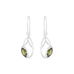 Green Tourmaline Leaf Earrings