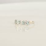 Blue Topaz Hexagon Band Ring