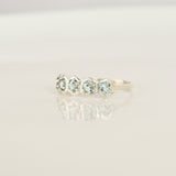 Blue Topaz Hexagon Band Ring