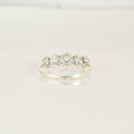 Blue Topaz Hexagon Band Ring