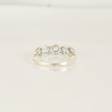 Blue Topaz Hexagon Band Ring
