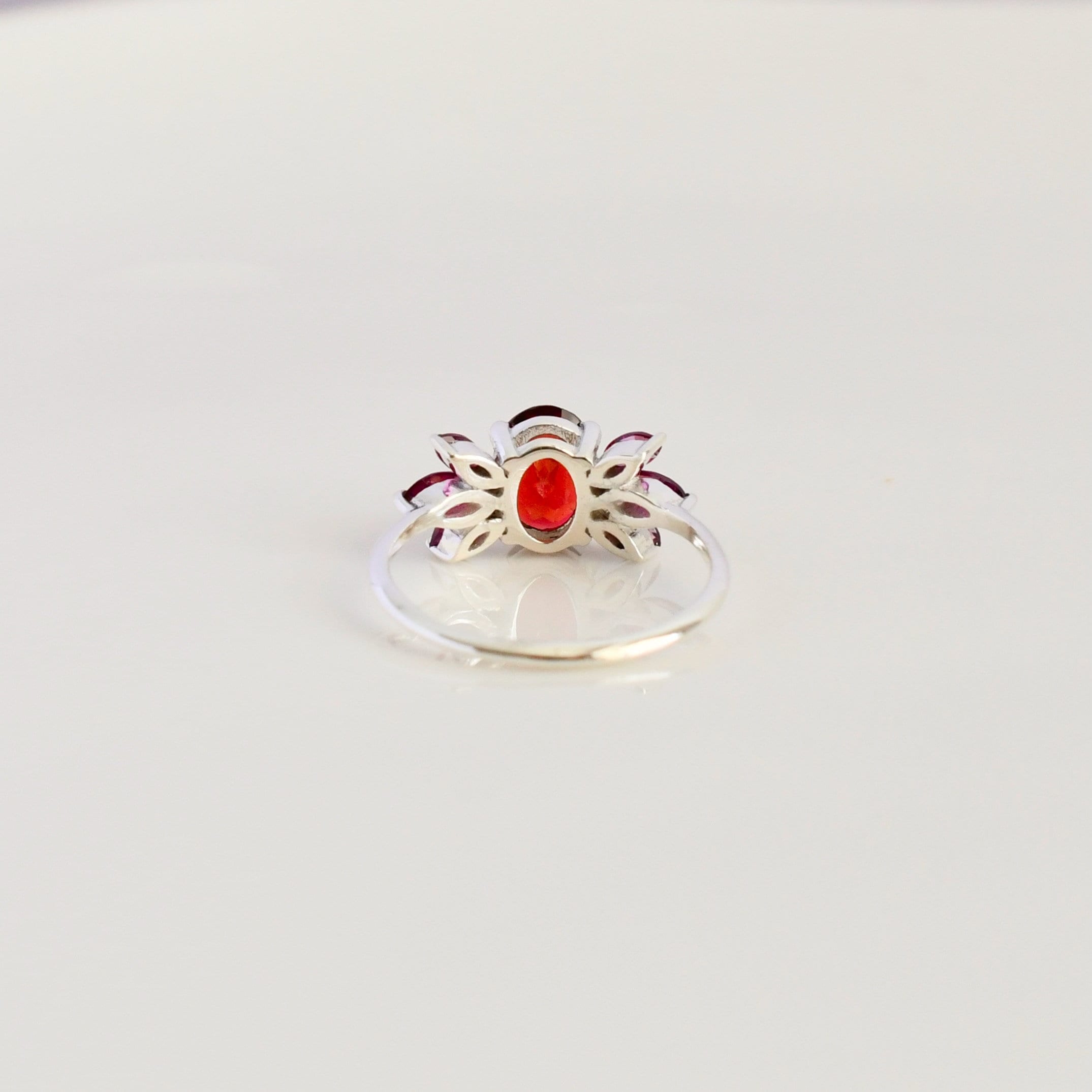 Rhodolite Garnet Cluster Ring