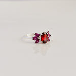 Rhodolite Garnet Cluster Ring