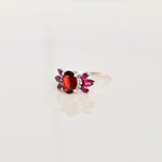 Rhodolite Garnet Cluster Ring