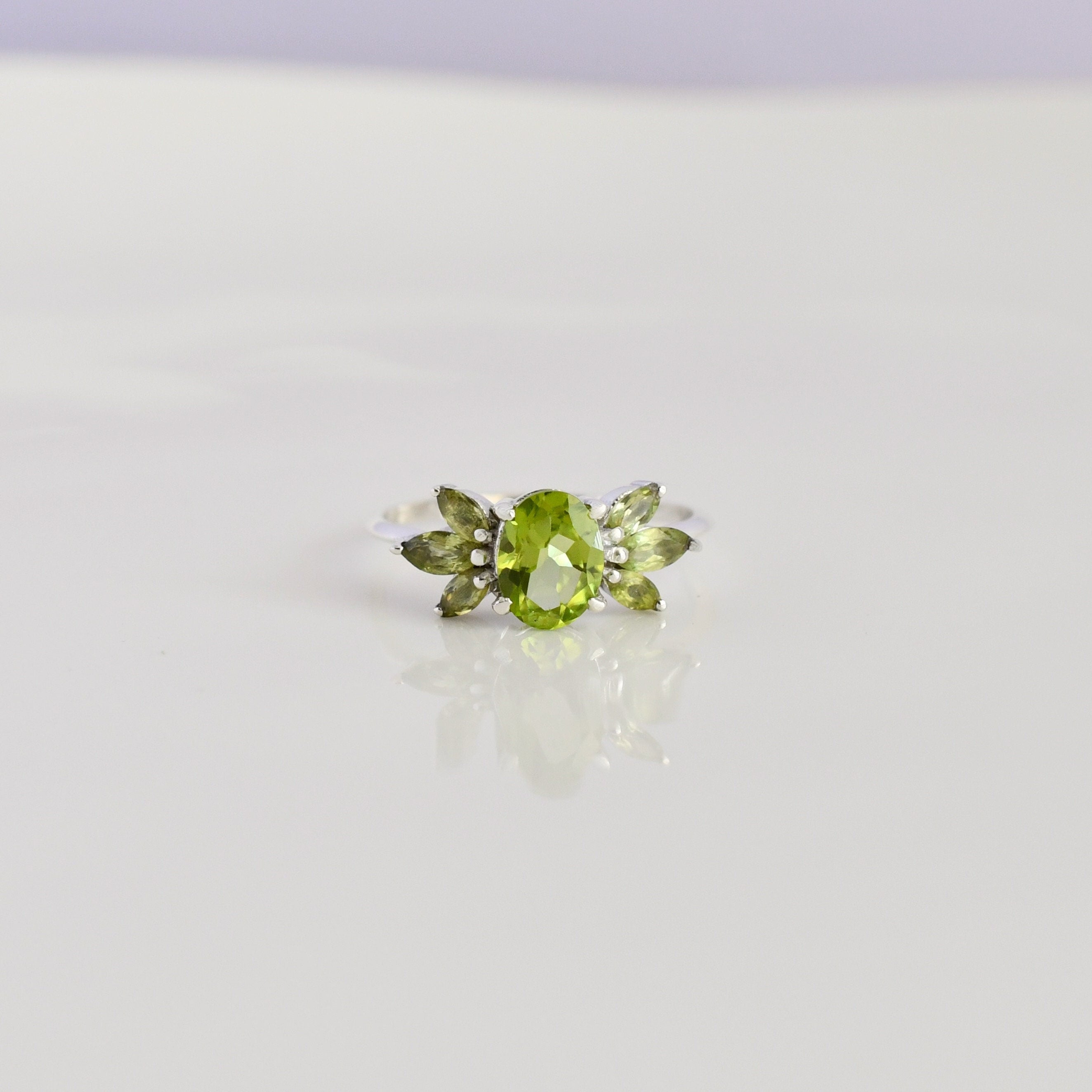 Peridot Cluster Ring