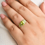 Peridot Cluster Ring