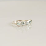 Blue Topaz Hexagon Band Ring