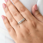 Blue Topaz Hexagon Band Ring